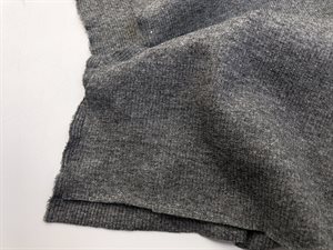 Rillet viscose rib - lys koksgrå, meleret